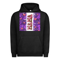 Pigment Black purple leopard pink mama hearts Urban Hoodie - AdoDesignShop