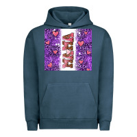 Pigment Midnight Navy purple leopard pink mama hearts Urban Hoodie - AdoDesignShop