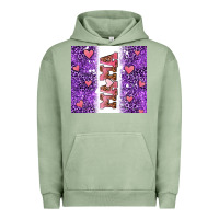 Pigment Oil Green purple leopard pink mama hearts Urban Hoodie - AdoDesignShop