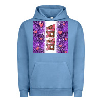 Pigment Pebble Blue purple leopard pink mama hearts Urban Hoodie - AdoDesignShop