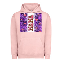 Pigment Salmon purple leopard pink mama hearts Urban Hoodie - AdoDesignShop
