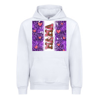 White purple leopard pink mama hearts Urban Hoodie - AdoDesignShop