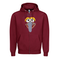 Burgundy gonzo Zipper Hoodie - Craftify