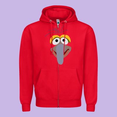 Gonzo Zipper Hoodie Designed By Craftify
