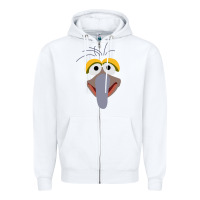 White gonzo Zipper Hoodie - Craftify