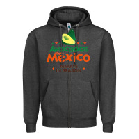 Charcoal Heather Avocados From Mexico Always In Season Classic Sweat Tank Women Classic Zipper Hoodie - Craftify