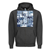 Charcoal Heather coach blue Zipper Hoodie - Craftify