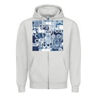 Dove Grey coach blue Zipper Hoodie - Craftify
