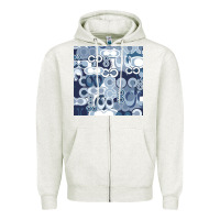 Oatmeal Heather coach blue Zipper Hoodie - Craftify