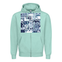 Seafoam coach blue Zipper Hoodie - Craftify