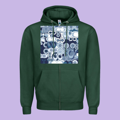 Coach Blue Zipper Hoodie Designed By Craftify