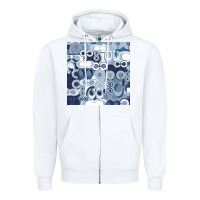 White coach blue Zipper Hoodie - Craftify