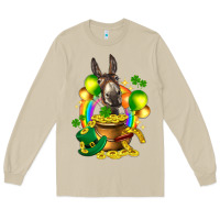 Mushroom St. Patrick's Donkey with balloon Long Sleeve Tee - HowdyJamesFarm
