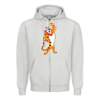 Dove Grey Frosted Flakes Tony The Tiger T Shirt Zipper Hoodie - Craftify
