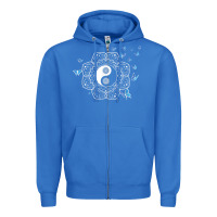 True Royal yin yang with butterflies ancient chinese yin yang Zipper Hoodie - Craftify