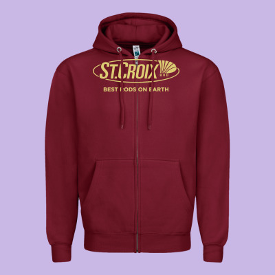 St Croix Rods Zipper Hoodie Designed By Craftify