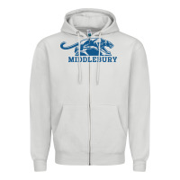 Dove Grey middlebury panthers Zipper Hoodie - Craftify
