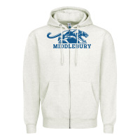 Oatmeal Heather middlebury panthers Zipper Hoodie - Craftify