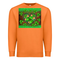 Carrot st.patricks heart shamrocks glitter Premium Sweatshirt - BarkalooDesign