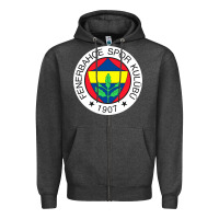 Charcoal Heather fenerbahçe pullover Zipper Hoodie - Craftify