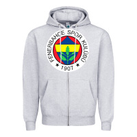 Heather Grey fenerbahçe pullover Zipper Hoodie - Craftify