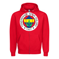 Red fenerbahçe pullover Zipper Hoodie - Craftify