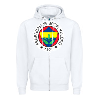 White fenerbahçe pullover Zipper Hoodie - Craftify