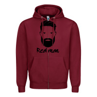 Burgundy Real Man Zipper Hoodie - Craftify