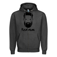 Charcoal Heather Real Man Zipper Hoodie - Craftify