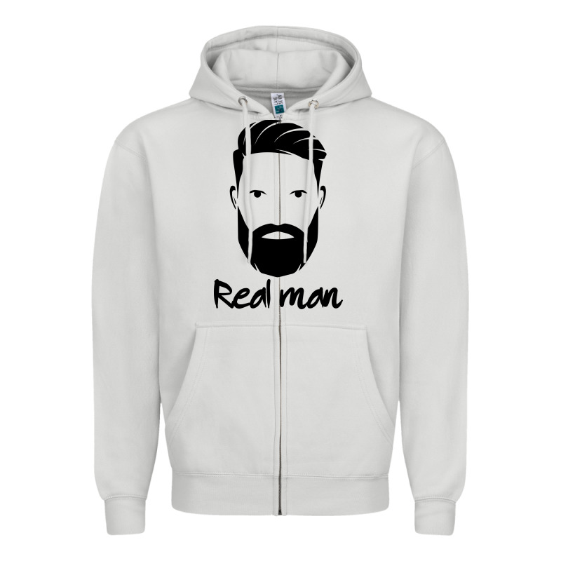 Real Man Zipper Hoodie by Craftify | Teevron