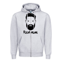Heather Grey Real Man Zipper Hoodie - Craftify