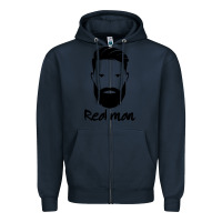 Navy Real Man Zipper Hoodie - Craftify