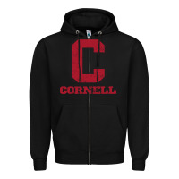 Black cornell big red Zipper Hoodie - Craftify