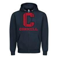 Navy cornell big red Zipper Hoodie - Craftify