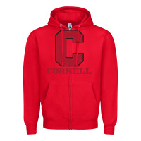 Red cornell big red Zipper Hoodie - Craftify