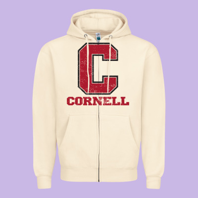 Cornell Big Red Zipper Hoodie Designed By Craftify
