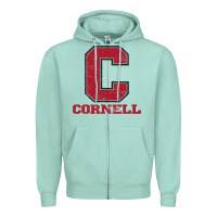 Seafoam cornell big red Zipper Hoodie - Craftify