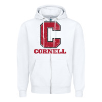 White cornell big red Zipper Hoodie - Craftify