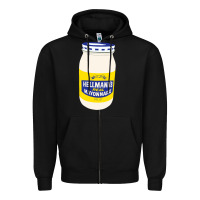 Black Mayonnaise Zipper Hoodie - Craftify