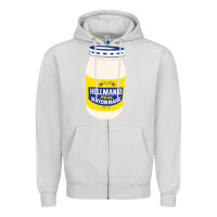 Dove Grey Mayonnaise Zipper Hoodie - Craftify