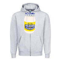 Heather Grey Mayonnaise Zipper Hoodie - Craftify