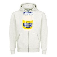 Oatmeal Heather Mayonnaise Zipper Hoodie - Craftify