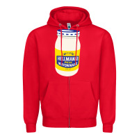 Red Mayonnaise Zipper Hoodie - Craftify