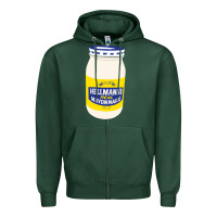 Sports Green Mayonnaise Zipper Hoodie - Craftify