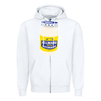White Mayonnaise Zipper Hoodie - Craftify