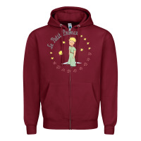 Burgundy The Little Prince Zipper Hoodie - Craftify
