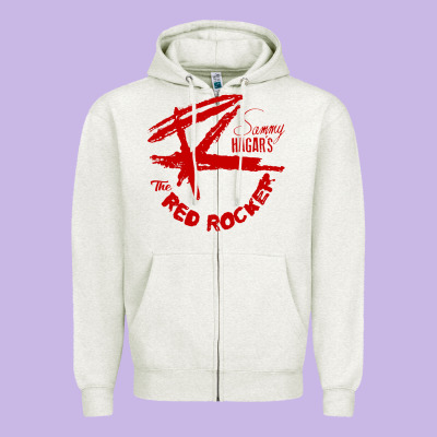 Red Rocker Music Zipper Hoodie Designed By Craftify