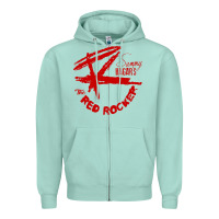 Seafoam red rocker music Zipper Hoodie - Craftify
