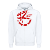 White red rocker music Zipper Hoodie - Craftify