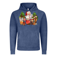 Vintage Denim christmas santa coffee cups Vintage Hoodie - CowGirlArtShop